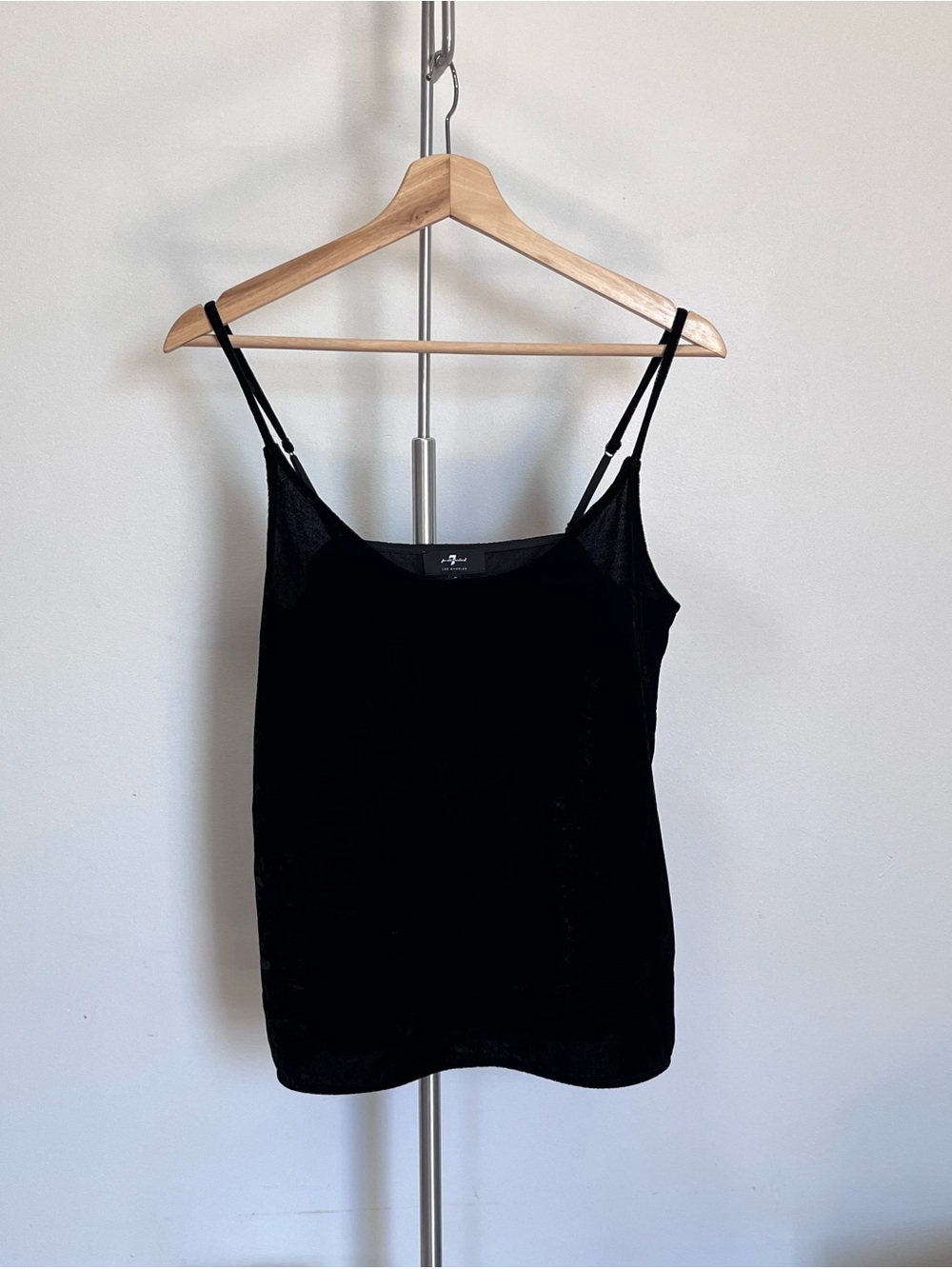 Black Velvet Spaghetti Strap Tank Top